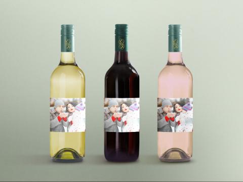 Sticker wijnfles
